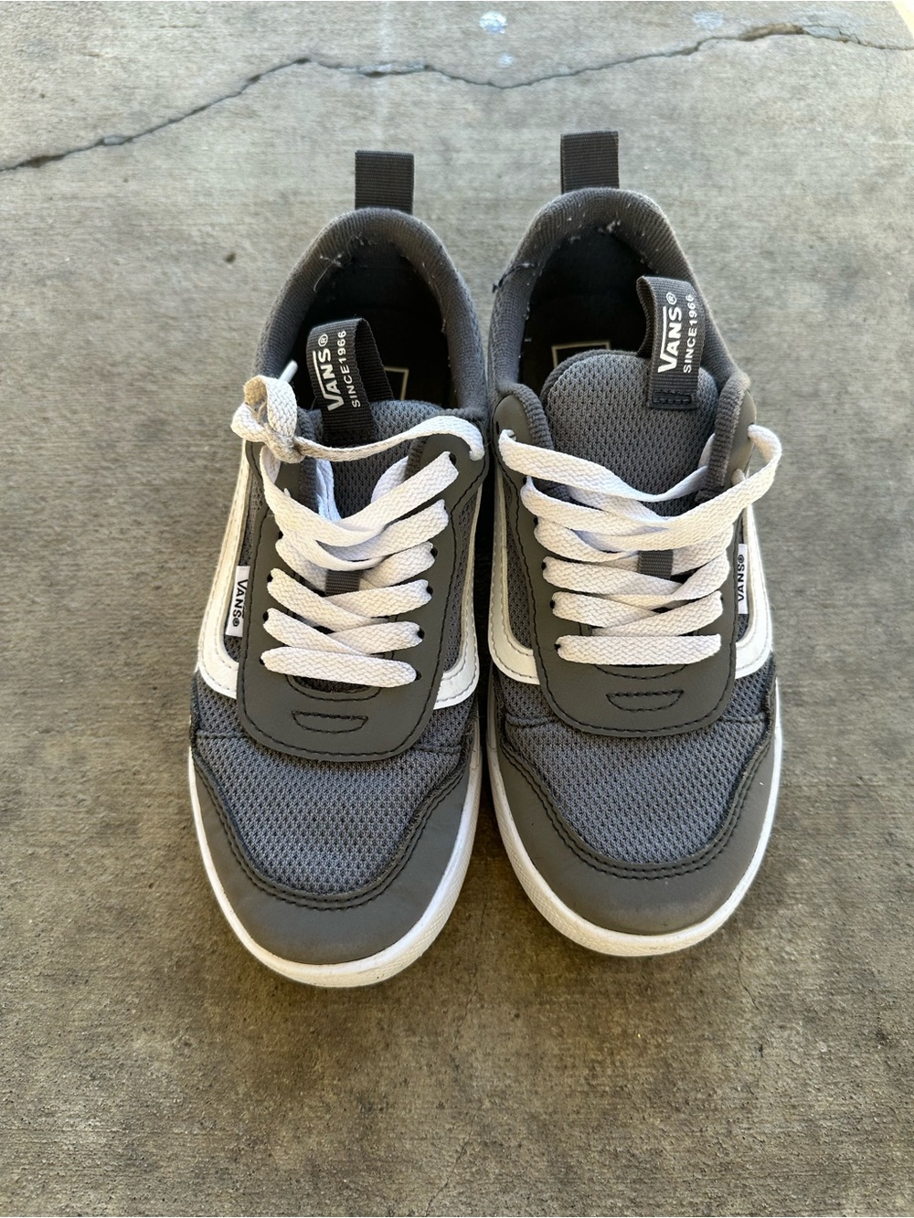 Vans Kids Gray Canvas Sneakers
